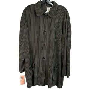 Amanda Gray 2 Vintage Draped‎ Lightweight Jacket Blouse Women's Size 1X NWT